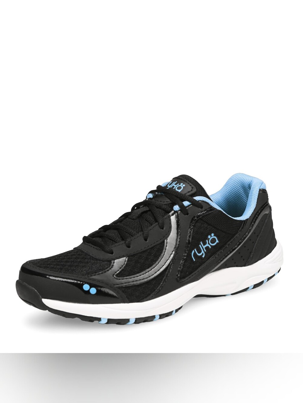 Ryka Black, Light Blue Women's Dash 3 Training Walking Shoe, 6M